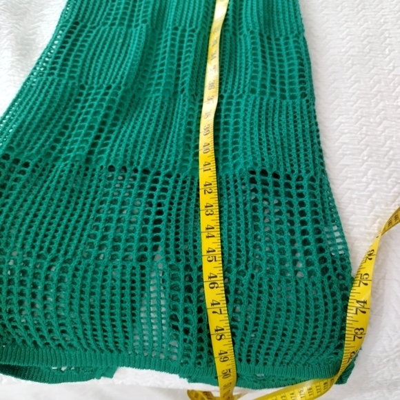 Joie Normandy Open-Knit Cotton Midi Dress Green Sz S - Picture 10 of 10
